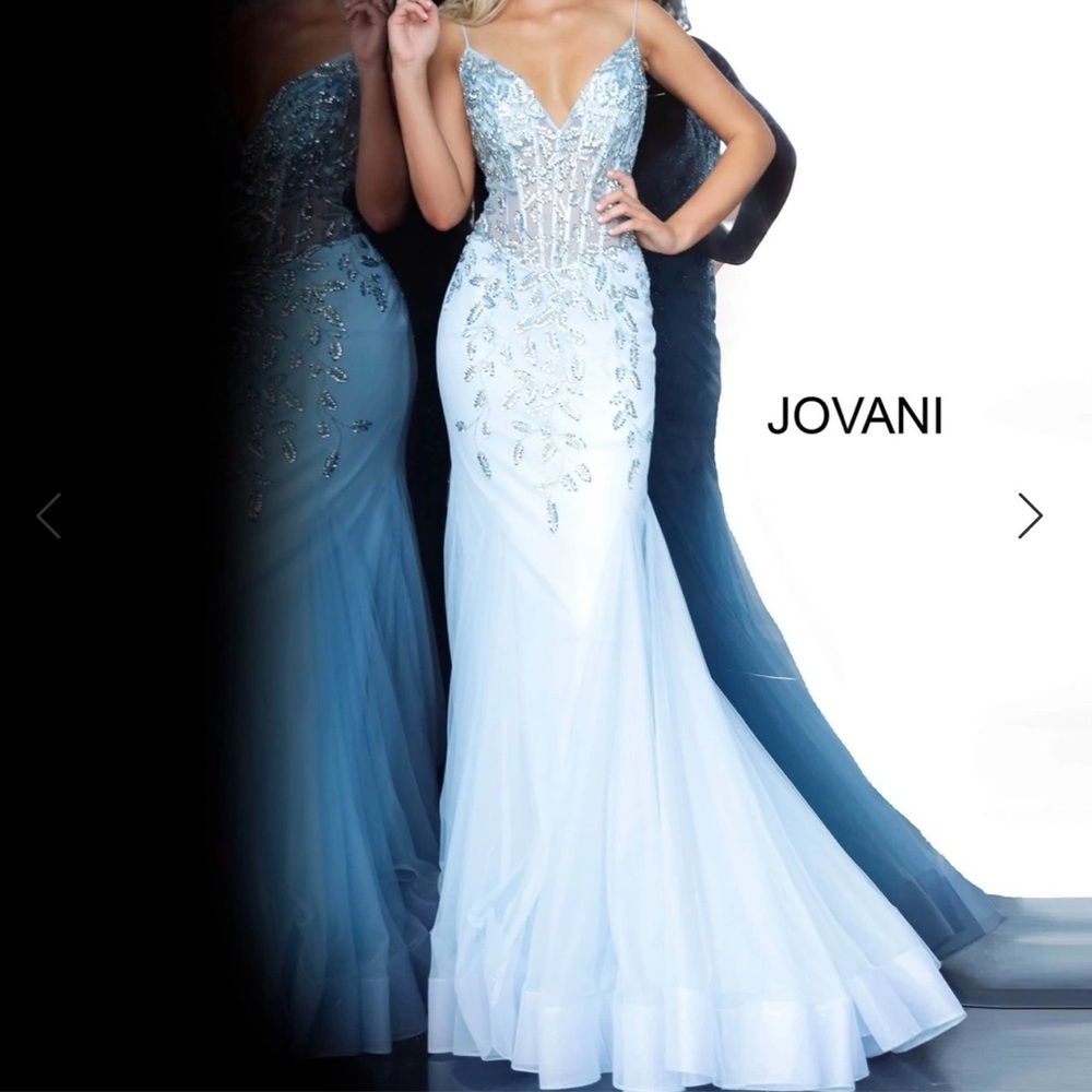 Jovani Light blue corset prom dress